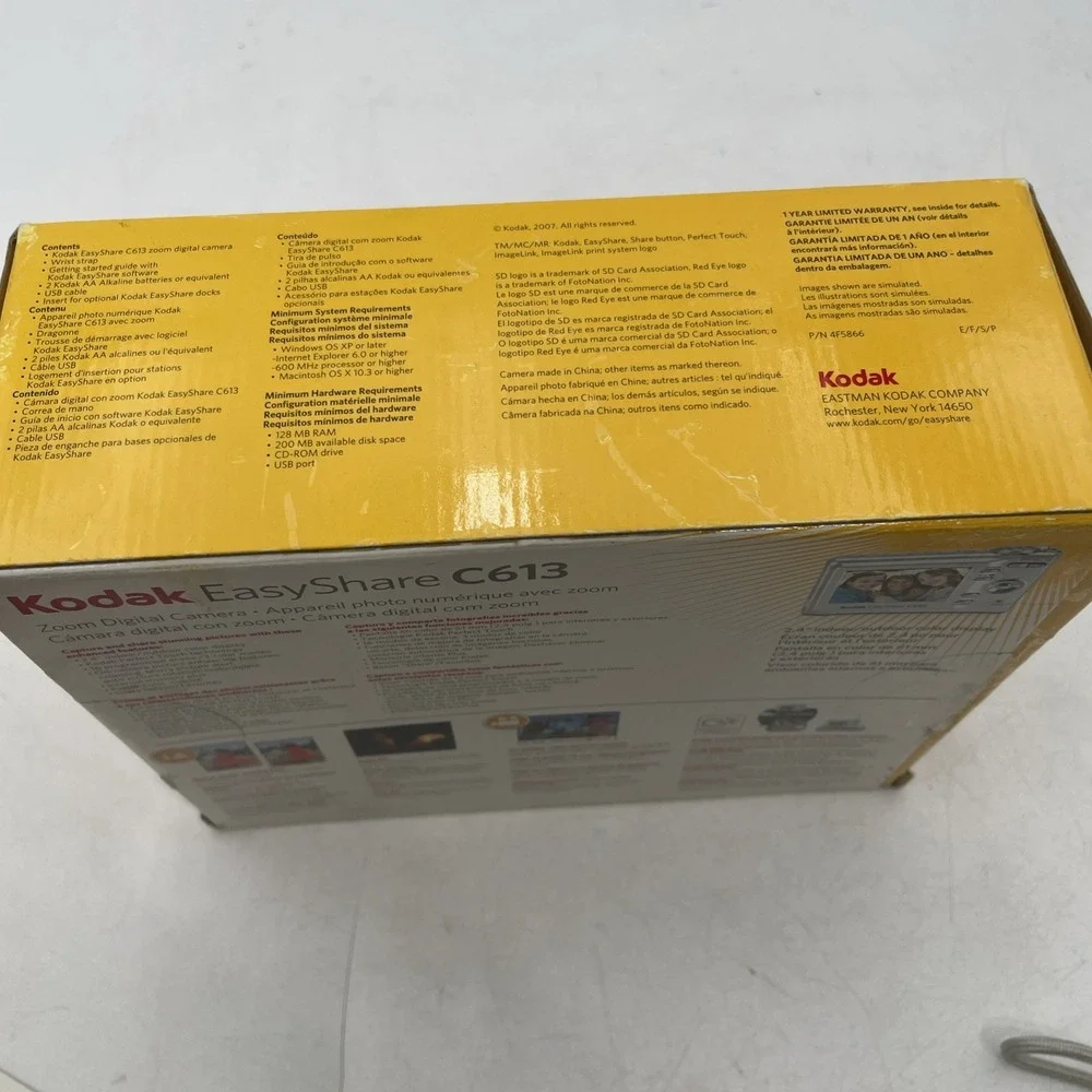Kodak Easy Share C613 6.2 MP Digital Camera 3X Zoom+Battery+CD+SD Card+Manuals